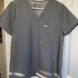 Figs graphite one pocket scrub top